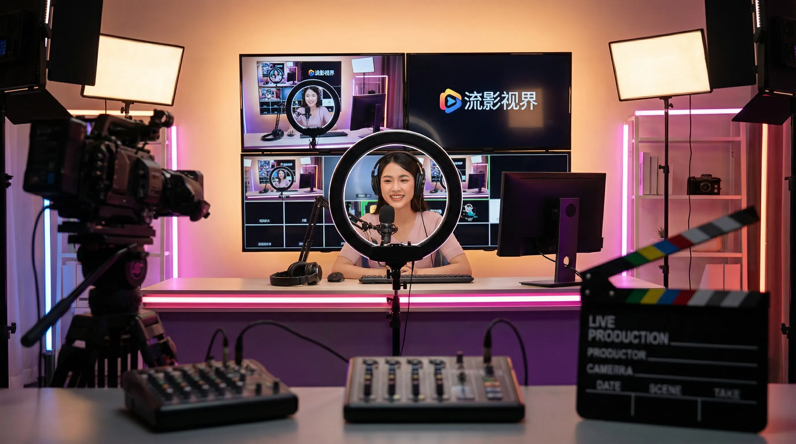 17c一起草影视传媒平台宣传横幅